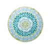 Bestwares Wholesale High Quality Boho Green Mosaic 8/10 Inch Melamine Dinner Plates Dishwasher Safe for Wedding Hotel Home