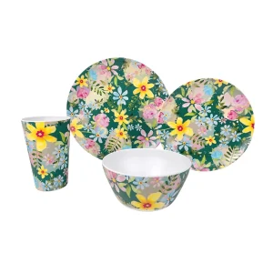Bestwares Wholesale Unbreakable Watercolor Floral Melamine Dinnerware Set for Turkey Restaurant and Home Use