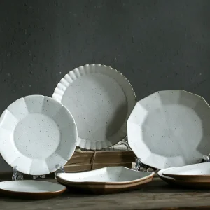 Matte White Ceramic Plate Eco-Friendly Wedding & Party Dinnerware for Hotels